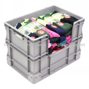 Heavy Duty Stacking Euro Box 60cm 90 Litre Open Side